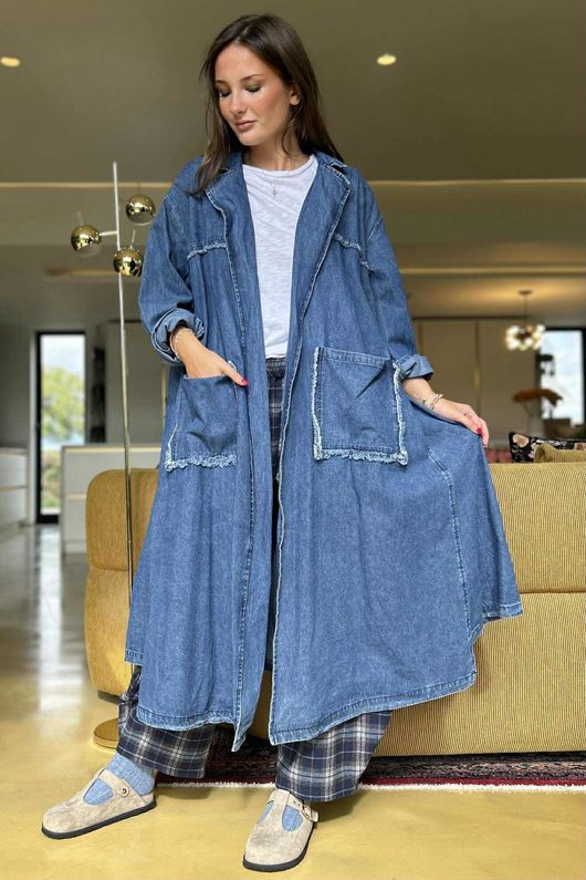 Scout Swing Trench Jacket Denim /10=